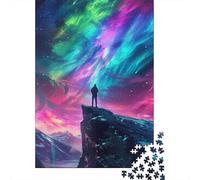 Aurora Night Sky 1000 Piece Jigsaw Puzzle for Adults Paper Puzzle Game Colorful Nature Scene Relax Stress Relief 52x38cm/1000pcs