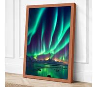 Aurora Over Frozen Land Canvas Wall Art Print 18x12 Inch (46 x 30 cm)