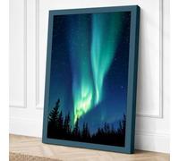Aurora Over Silence Canvas Wall Art Print 18x12 Inch (46 x 30 cm)