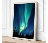 Aurora Over Silence Canvas Wall Art Print 18x12 Inch (46 x 30 cm)