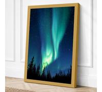 Aurora Over Silence Canvas Wall Art Print 24x16 Inch (61 x 41 cm)