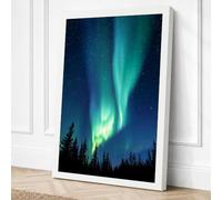 Aurora Over Silence Canvas Wall Art Print 24x16 Inch (61 x 41 cm)