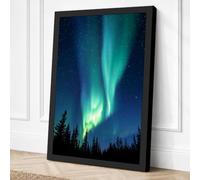 Aurora Over Silence Canvas Wall Art Print 30x20 Inch (76 x 51 cm)