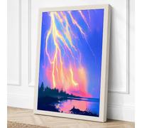 Aurora Over Silent Waters Canvas Wall Art Print 30x20 Inch
