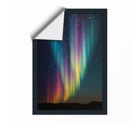 Aurora Over Starlit Skies Scandinavian Unframed Wall Art Print A3 (42×29.7cm), Wall Decor for Living Room, Bedroom, Office & Home, Art Gift