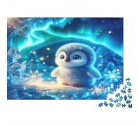 Aurora Owl Jigsaw Puzzles Cosmic Sky 1000 Pieces Recycled Paper for Adults Puzzle Educational Decompression Game Age 12 Years Up 38x26cm/1000pcs