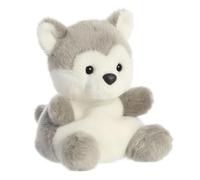 Aurora Palm Pals, Busky The Husky Dog, Soft Toy, 33474, 5 inches, Grey and White