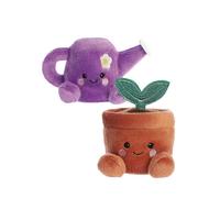 Aurora Palm Pals - Terra Potted Plant & Flo Watercan Twin Pack Purple
