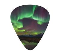 aurora Patterned Guitar Picks - 12-Piece Set with 3 Different Thicknesses, Suitable for Electric and Acoustic Guitars