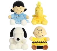 Aurora Peanuts Palm Pal Plush Bundle, Charlie Brown, Lucy, Woodstock and Snoopy