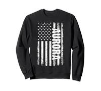 Aurora Personal Name American Flag Retro Women Funny Sweatshirt