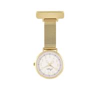 Aurora Pink, Gold Mesh Nurses Fob Watch Annie Apple Baby Pink One Size