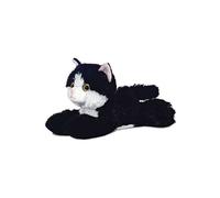 8" Mini Black & White Flopsie Maynard Cat Soft Toy - Aurora 8inch Black Plush - flopsie aurora cat 8inch blackwhite mini plush