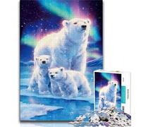 Aurora Polar Bear 1000 Piece Jigsaw Puzzles for Adults Gifts,for Educational Game Challenge Toy Unique Home Decor And Gifts 38x26cm
