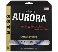 Aurora Premium Coloured Bass Guitar Strings, Blue, 45-105