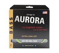 Aurora Premium Coloured Bass Guitar Strings, Nitro Lime, 45-105