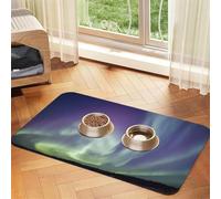 Aurora Printing Pet Absorbent Leather Tablecloth For Dogs Cats Food Mat 23.62in*15.75in 4mm Thick
