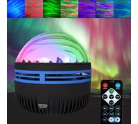 Aurora Projector Northern Lights LED Night Light Rechargeable Galaxy Star Projection Ocean Wave Lamp with Remote Control (Northern Lights)