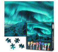 Aurora Puzzles for Adults 1000 Pieces, Lofoten Islands Norway Jigsaw Puzzles, Nature Adult Puzzle for Adults, Educational Fun Games or Toys for Elders Friends 20X27 INCH