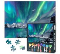 Aurora Puzzles for Adults 1000 Pieces, Winter Landscape Jigsaw Puzzles, Adult Puzzle for Adults, Educational Fun Games or Toys for Elders Friends 20X27 INCH