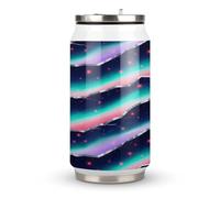 Aurora Rift Printed Stainless Steel Thermos Cup with Lid and Straw Suitable for Use in The Car Traveling Fitness Outdoor Activities Cafes Offices Home Use Etc