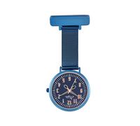 Aurora Rose Gold, Blue Mesh Nurses Fob Watch Annie Apple Blue One Size