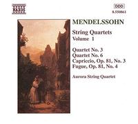 Aurora S - Mendelssohn: String Quartets Nos. 3 & 6 / Capriccio Op. 81, No. 3 - CD - 1995 - NAXOS