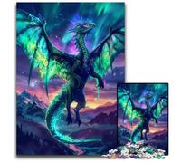Aurora Seraphim Dragon Jigsaw Puzzles for Adults 1000 Piece Impossible Jigsaw Puzzles for Adults Brain Teaser Adult Game Family Interactive Activity 1000 PCS(75x50cm)