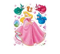 aurora small AG Design Disney Princess Wall Sticker, Multi-Colour, 45 x 65 cm