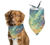 Aurora Starry Sky Night Dog Bandana Pet Scarf for Small Medium Large Dogs Triangle Bibs Photo Prop Gift