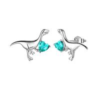 Aurora Tears Dinosaur Cute velociraptor Stud Earrings 925 Sterling Silver velociraptor Animal Lover Earrings for Girls Boys Women Girlfriend Daughter Birthday Gifts DE0254B