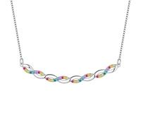 Aurora Tears Infinity Spiral DNA Double Helix Chemistry Science Necklaces 925 Sterling Silver LGBT Infinity Symbol Necklace Gay Pride Rainbow Pendant DP0380W