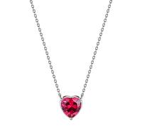 Aurora Tears July Birthstone Necklaces Love Heart 925 Sterling Sliver Heart-shaped Birthstone Pendant Birth Stone Jewelry Gifts for Women and Men DP0265R