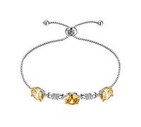 Aurora Tears November Birthstone Adjustable Bracelets 925 Sterling Sliver Birthstone Bracelet Charm Birth Stone Jewelry Gifts for Women and Girls DB0112N