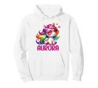 Aurora Unicorn Name Personalized Design Pullover Hoodie