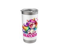 Aurora Unicorn Name Personalized Design Stainless Steel Insulated Tumbler