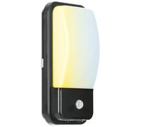 Aurora UtiliteXCS AU-BH10PIRCSBLK 230V 10W LED IP65 PIR Rectangular Bulkhead Black 3000K/4000K/6500K