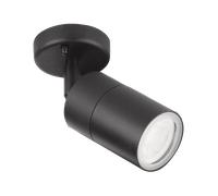 Aurora EN-WL1BLK 240V GU10 IP44 Aluminium Adjustable Wall Light Black