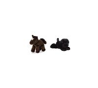 AURORA World 16486 Mini Flopsies Chestnut Horse Toy,Brown,8-Inch &, 31295, Mini Flopsies Blackie Black Labrador Dog, 8in, Soft Toy, 8"