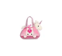 Aurora World 32795 Aurora Fancy-Pal Peek-A-Boo Pet Carrier, Pink and White, 8in, Unicorn Gift