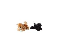 AURORA World 60467 MiYoni Tots Tabby Cat Plush Toy (Orange) &, 31295, Mini Flopsies Blackie Black Labrador Dog, 8in, Soft Toy, 8"