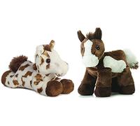 Aurora World Mini Flopsie Plush Horses 8 Paint & Gypsy, 8 In