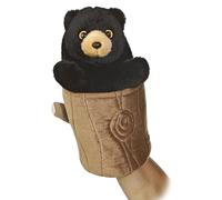 Aurora World Pop Up Black Bear 28cm Plush Puppet