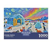 Aurora Zoo Wooden Jigsaw Puzzle Waterproof 1000 Piece Puzzles for Adults Fun Educational Games