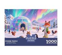 Aurora Zoo Wooden Jigsaw Puzzle Waterproof 1000 Piece Puzzles for Adults Fun Home Decoration