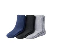 aurorabloomcrafts Back to School Essentials Socks - 3 Pair Pack (Navy, Black & Grey) - Comfortable School Socks with Reinforced Heel & Toe - Ages 6-8 or 9-12 (UK, Age, 9 Years, 12 Years, Regular)