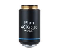 Aurorad 4X 10X 40X 100X 195 Infinity Plan Objective Lens RMS 20.2mm Interface Achromatic Microscope Objectives For Biological Microscope (Color : 40X)