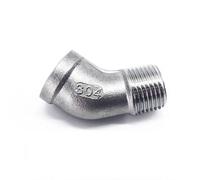 Aurorad BSP Female To Male 45 Degree Elbow Connector Coupler 304 Stainless Pipe Fitting1/4 3/8" 1/2" 3/4" 1" 1-1/4" 1-1/2" 2" (Size : 1-1/2")