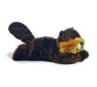 Auroraï¿½ Adorable Mini Flopsieï¿½ Builderï¿½ Stuffed Animal - Playful Ease - Timeless Companions - Brown 8 Inches