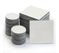 Aurorali 50 PCS Double Sided Sticky Pads, Heavy Duty Adhesive Foam Pads, Black Mounting Tape Sticky Pads for Car Decor, Home Decor and Office Decor (Square & Round)